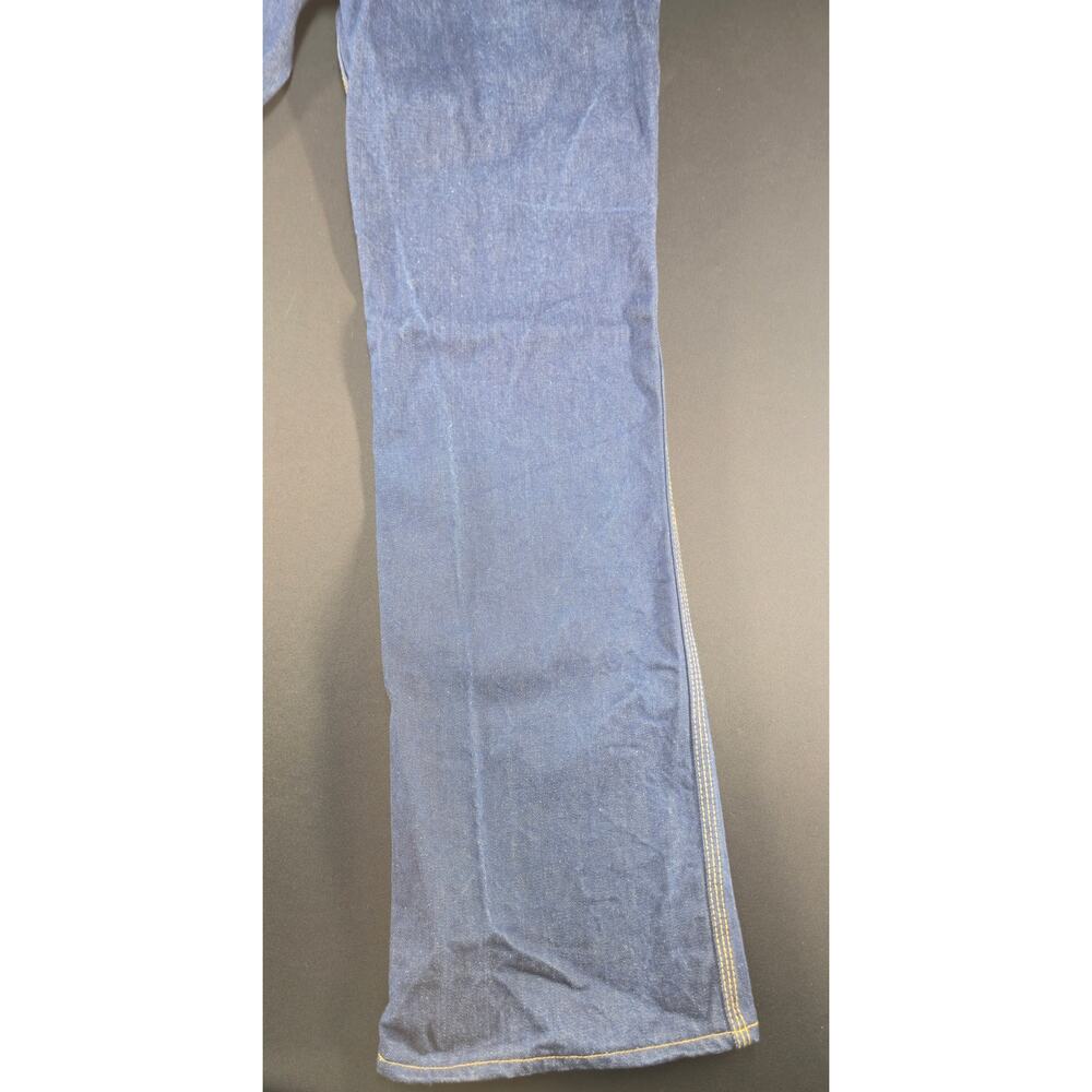 Vintage Hash Jeans Dark Wash Flare Leg Denim Star Pocket High Rise Trousers 27 - Picture 8 of 16